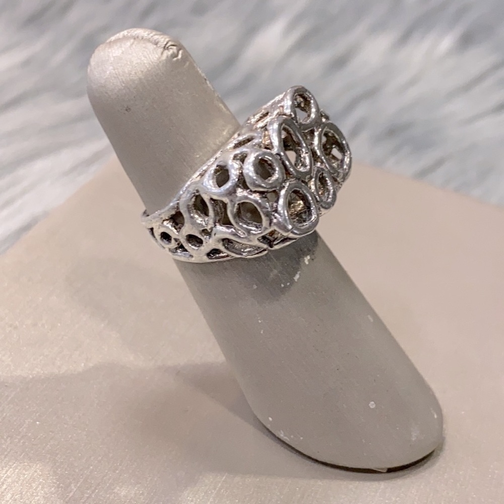 Sterling Silver Multi Circle Ring - image 3
